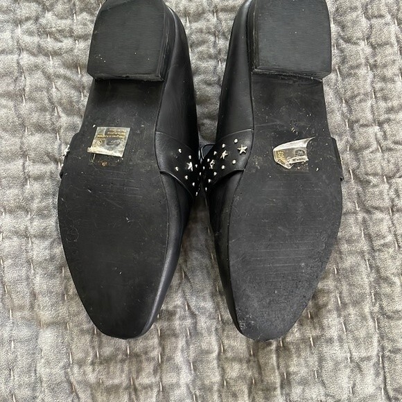 Sol Sana Charli Black Studded Leather Mules Size 37 - Picture 6 of 10